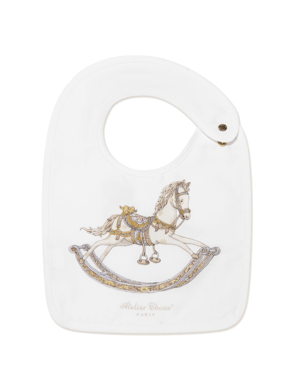 Bavaglino per neonati Atelier Choux bianco con stampa - Rubino Kids