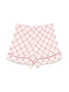 Bermuda con logo per bambina Elisabetta Franchi La Mia Bambina rosa con dettaglio fiocco - Rubino Kids