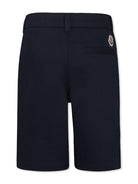 Bermuda con logo per bambino Moncler Enfant blu con passanti - Rubino Kids
