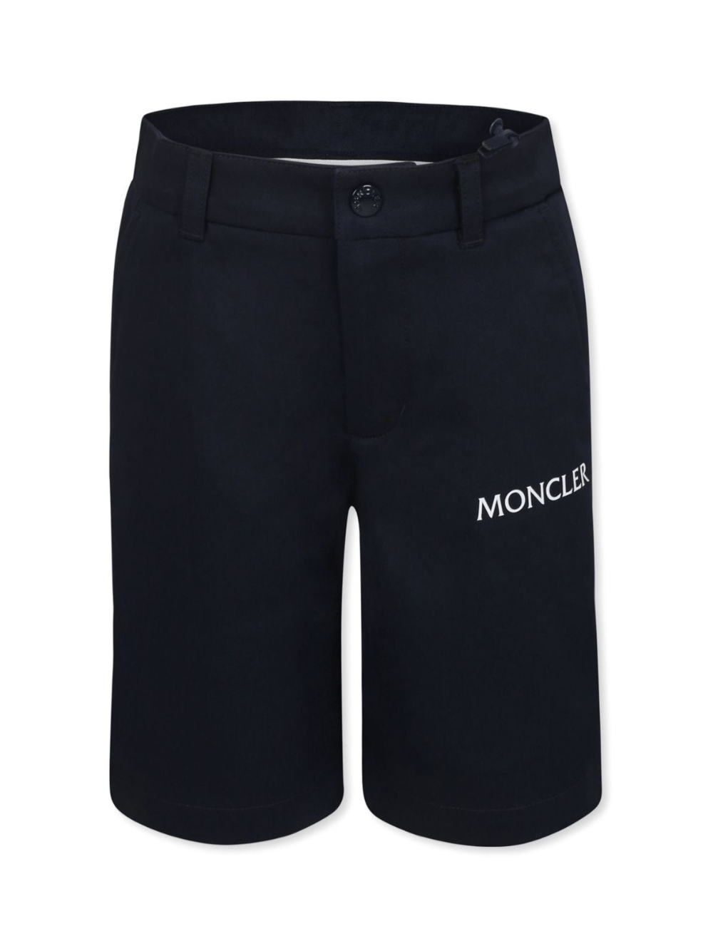 Bermuda con logo per bambino Moncler Enfant blu con passanti - Rubino Kids