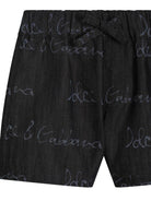 Bermuda con logo per neonato Dolce & Gabbana Kiids blu con tasca posteriore sagomata - Rubino Kids
