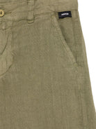 Bermuda in lino per bambino Aspesi Kids verde con passanti - Rubino Kids