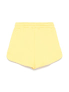 Bermuda per bambina MSGM Kids giallo con applicazione posteriore con logo - Rubino Kids