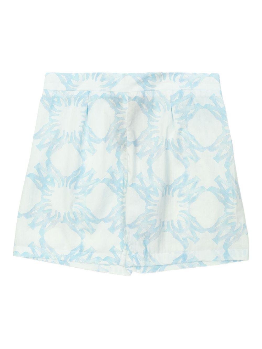 Bermuda per bambino AMIRI KIDS azzurro con pieghe - Rubino Kids