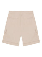 Bermuda per bambino Balmain Kids beige con bottoni color oro - Rubino Kids