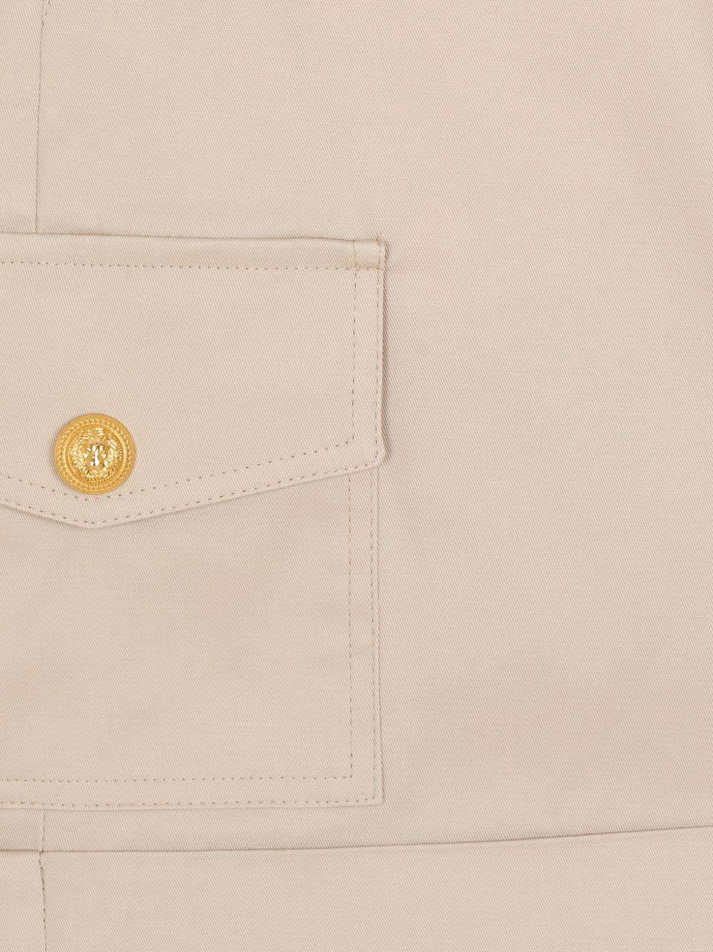 Bermuda per bambino Balmain Kids beige con bottoni color oro - Rubino Kids