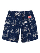 Bermuda per bambino Kenzo Kids blu con stampa grafica all - over - Rubino Kids