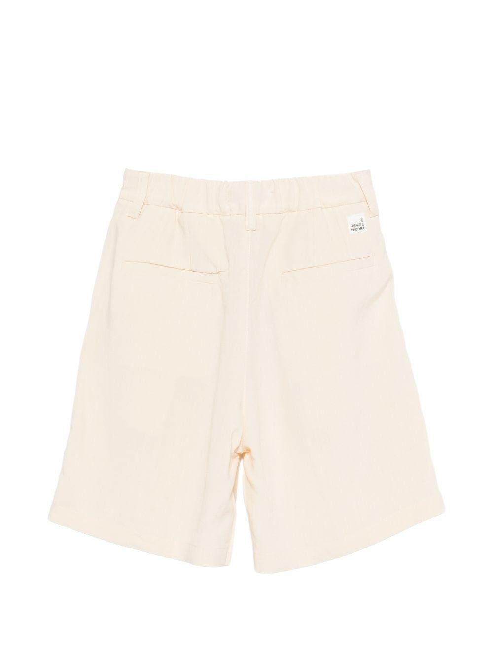 Bermuda per bambino Paolo Pecora Kids beige con pieghe - Rubino Kids