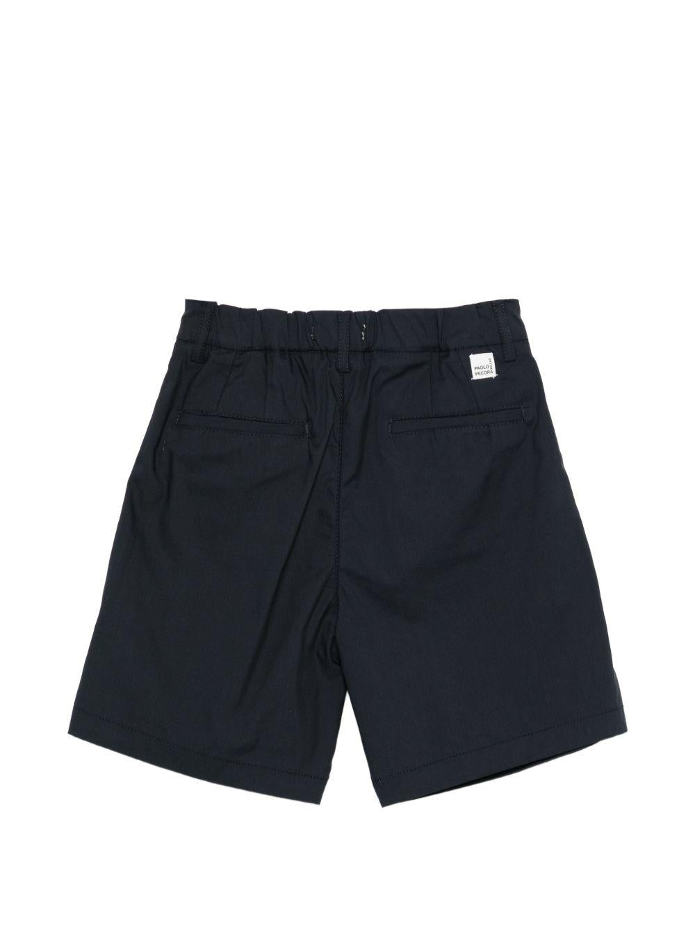 Bermuda per bambino Paolo Pecora Kids blu con pieghe - Rubino Kids