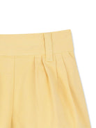Bermuda per neonata Chloé Kids giallo con pieghe - Rubino Kids