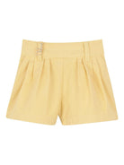 Bermuda per neonata Chloé Kids giallo con pieghe - Rubino Kids