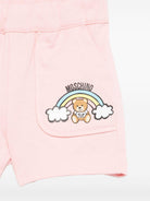 Bermuda per neonata Moschino Kids rosa con vita elasticizzata - Rubino Kids
