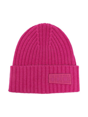 Karli Molo fuchsia ribbed hat for girls
