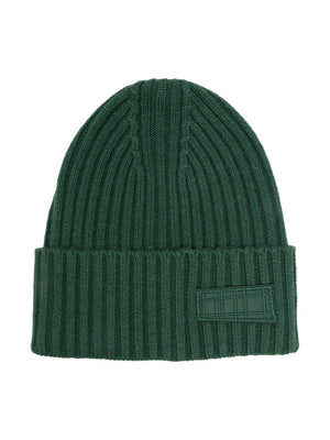 Karli Molo green wide-brimmed hat for children with pleat