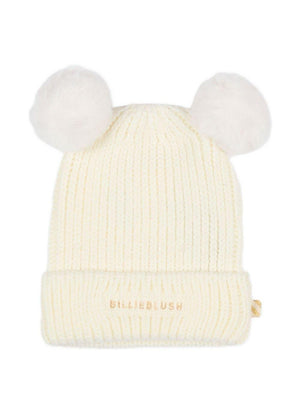 Berretto per bambina Billieblush bianco con pompon