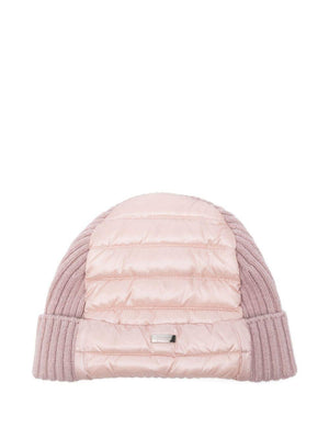 Herno Kids pink hat for girls with quilted inserts