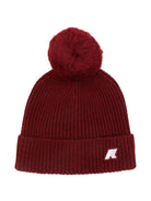 Berretto per bambina K - Way Kids rosso con pompon a coste - Rubino Kids