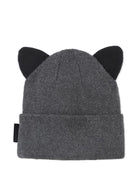 Berretto per bambina Karl Lagerfeld Kids grigio con orecchie da gatto con paillettes - Rubino Kids