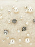 Berretto per bambina Monnalisa bianco con decorazione con cristalli - Rubino Kids