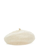 Berretto per bambina Monnalisa bianco con decorazione con cristalli - Rubino Kids