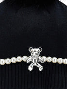 Berretto per bambina Monnalisa nero con pompon - Rubino Kids