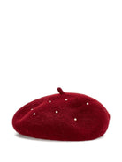 Berretto per bambina Monnalisa rosso con decorazione con cristalli - Rubino Kids