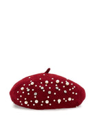 Berretto per bambina Monnalisa rosso con decorazione con cristalli - Rubino Kids