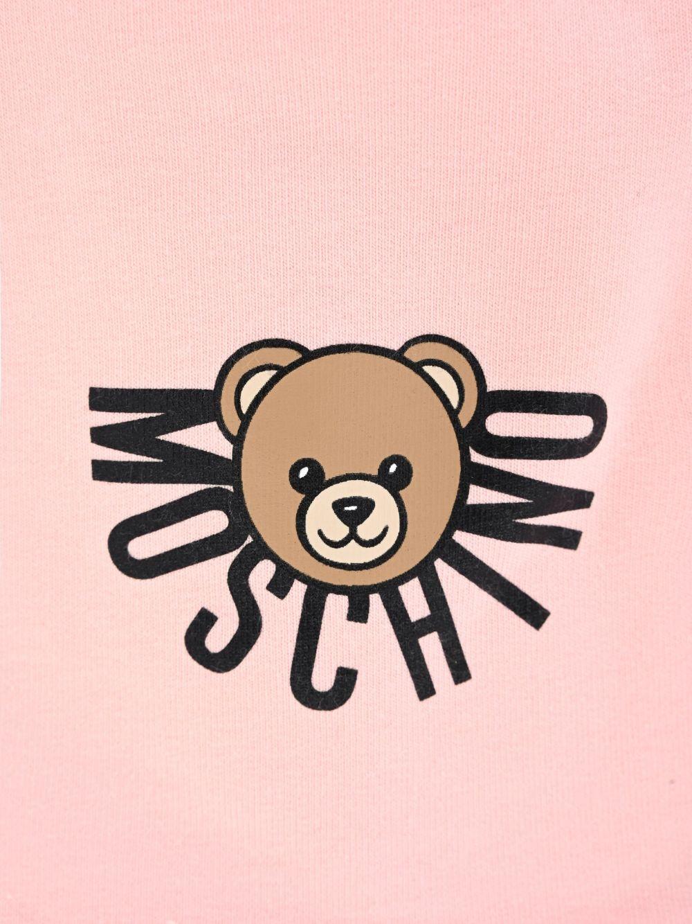 Berretto per bambina Moschino Kids rosa con motivo Teddy Bear - Rubino Kids