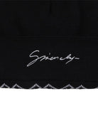 Berretto per bambini Givenchy Kids nero con logo ricamato - Rubino Kids