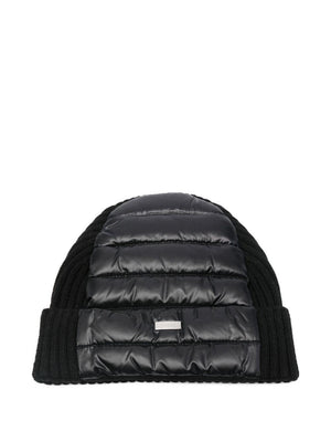 Herno Kids black hat with quilted inserts
