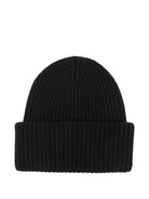 Berretto per bambini MC2 Saint Barth Kids nero con toppa con logo - Rubino Kids