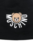 Berretto per bambini Moschino Kids nero con logo Teddy Bear - Rubino Kids