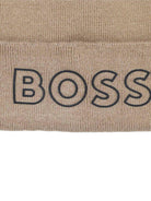 Berretto per bambino Boss Kids beige con ricamo - Rubino Kids