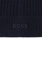 Berretto per bambino Boss Kids blu con dettaglio con logo - Rubino Kids