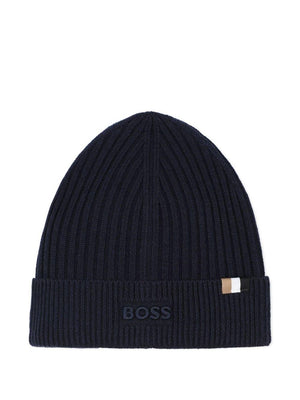 Boss Kids blue hat with logo detail