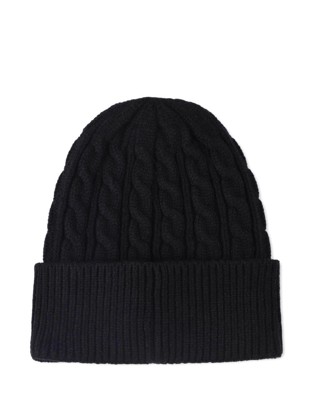 Berretto per bambino Boss Kids nero con logo goffrato - Rubino Kids