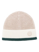 Berretto per bambino Emporio Armani Kids beige con toppa con logo - Rubino Kids