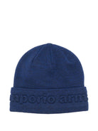 Berretto per bambino Emporio Armani Kids blu con logo - Rubino Kids
