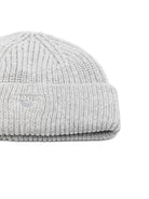 Berretto per bambino Emporio Armani Kids grigio con logo ricamato - Rubino Kids