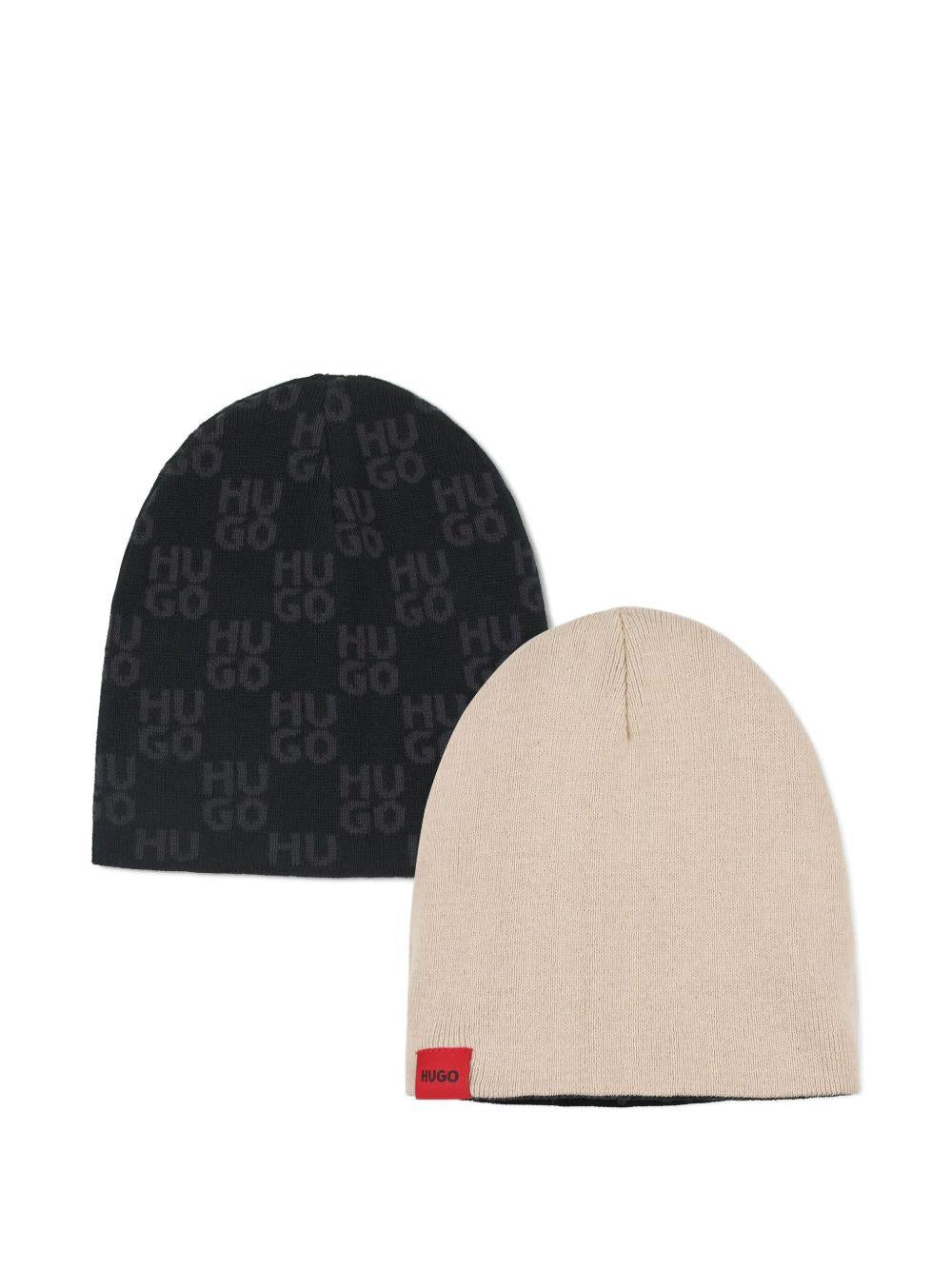 Berretto per bambino Hugo Kids multicolore con logo a intarsio - Rubino Kids
