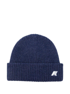 Berretto per bambino K-Way Kids blu con applicazione con logo