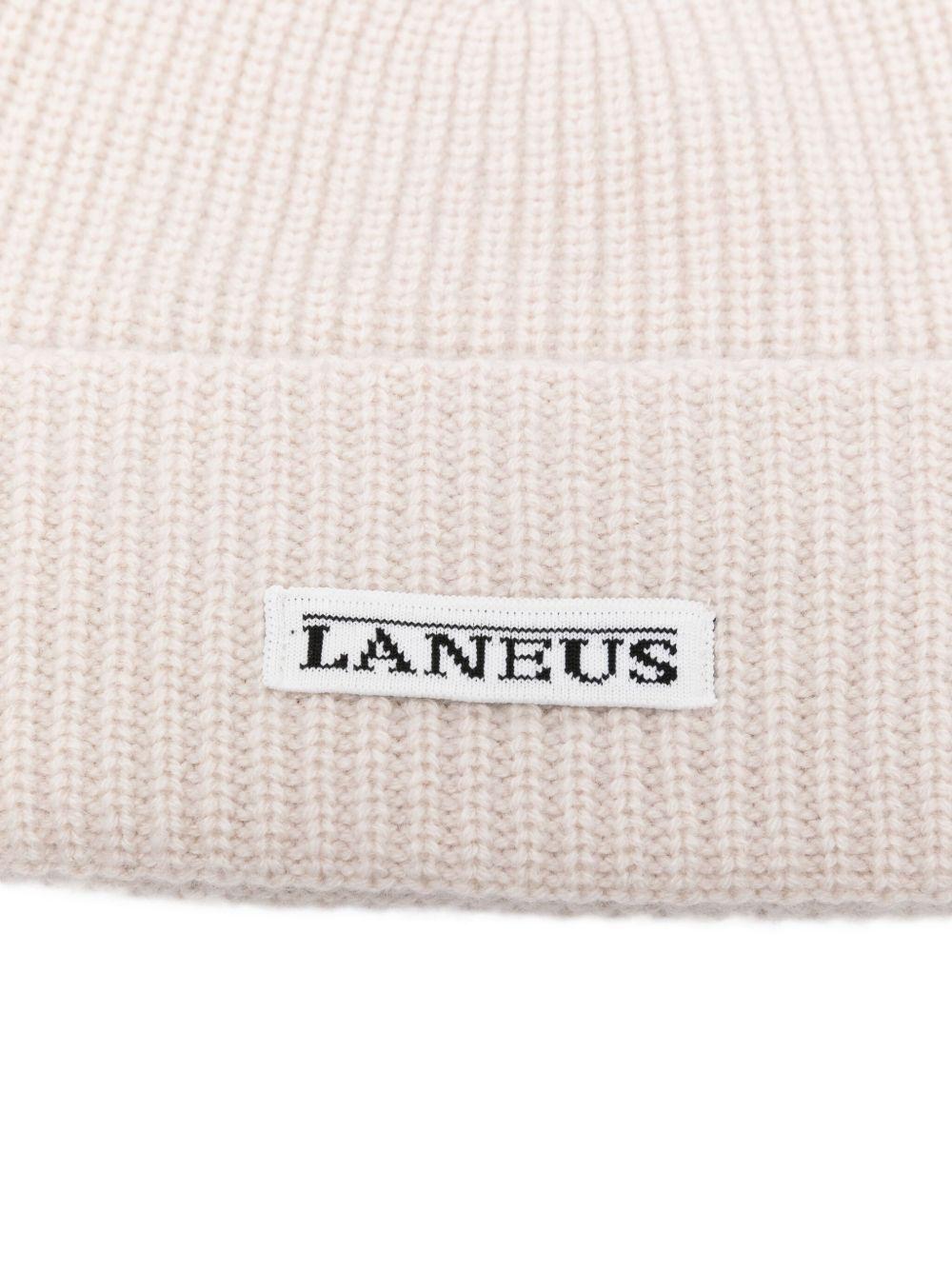 Berretto per bambino Laneus Kids beige con etichetta con logo - Rubino Kids