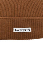 Berretto per bambino Laneus Kids marrone con applicazione con logo - Rubino Kids