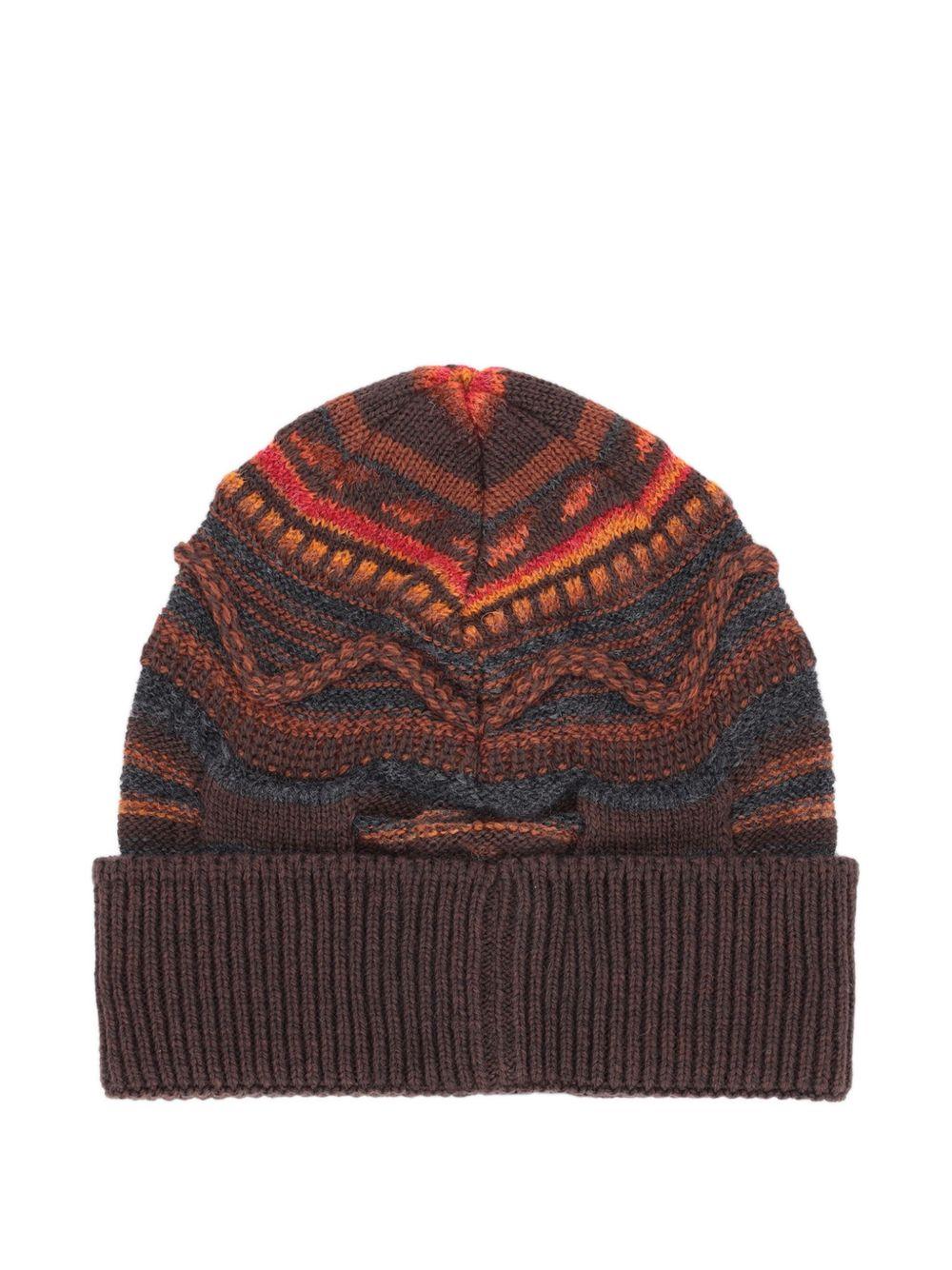 Berretto per bambino Laneus Kids marrone con fantasia - Rubino Kids