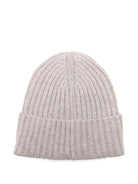 Berretto per bambino Molo beige con toppa con logo - Rubino Kids