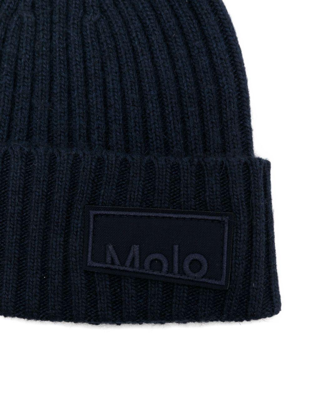 Berretto per bambino Molo blu con toppa con logo - Rubino Kids
