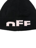 Berretto per bambino Off - White Kids nero con logo sulla tesa - Rubino Kids