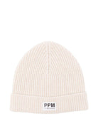 Berretto per bambino Paolo Pecora Kids beige con motivo a coste - Rubino Kids