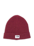 Berretto per bambino Paolo Pecora Kids bordeaux con motivo a coste - Rubino Kids