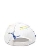 Berretto per bambino Stella McCartney Kids bianco con stampa baseball - Rubino Kids